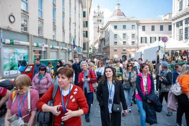 Genova, centro - turisti weekend di Paqua