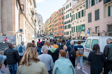 Genova, centro - turisti weekend di Paqua