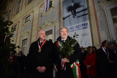 Genova, piazza De Ferrari - la tradizionale cerimonia medievale 