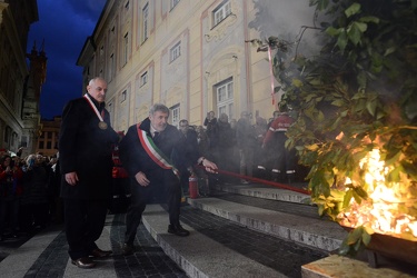 Genova, piazza De Ferrari - la tradizionale cerimonia medievale 