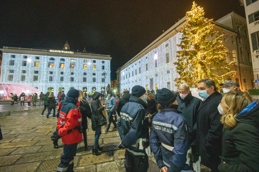 Genova, piazza De Ferrari - illuminazion e luminarie natale fest