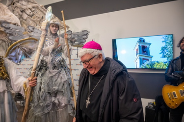 Genova, piazza De Ferrari - inaugurazione presepe natale