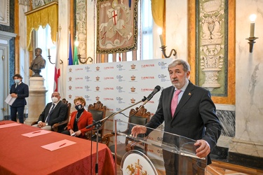 Genova, palazzo Tursi - firma accordo tra universita e federazio