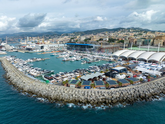 Genova, il giorno prima dell'apertura del salone nautico 2023
