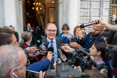 Genova, cerimonia posa prima pietra nuova diga