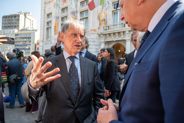 Genova, cerimonia posa prima pietra nuova diga