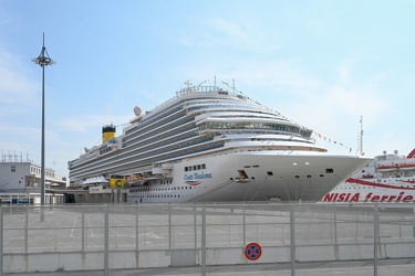 Genova, ponte D'Oria - prima crociera Costa Diadema post emergen