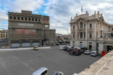 Genova, ponte dei mille, stazione marittima - nave crociera MSC 