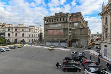 Genova, ponte dei mille, stazione marittima - nave crociera MSC 