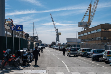 Genova, porto - strada riparazioni navali da Cavour alla Foce