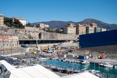 Genova, porto - strada riparazioni navali da Cavour alla Foce