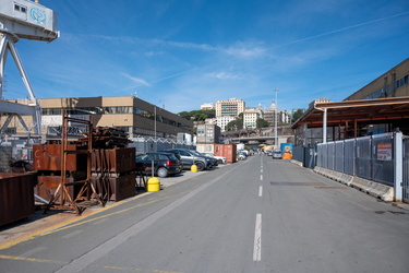 Genova, porto - strada riparazioni navali da Cavour alla Foce