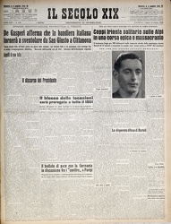Genova, riproduzioni Secolo XIX storico 1948 - 1953 su Fausto Co