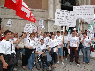 Genova - protesta operatori sanità pubblica