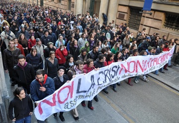 Genova - corteo fiume degli studenti