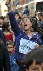 Genova Bolzaneto, manifestazione di protesta contro la legge Gel