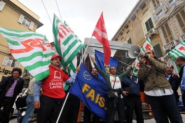 Genova - manifestazione lavoratori amt