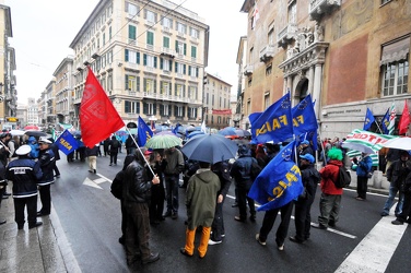 Genova - manifestazione lavoratori trasporto pubblico 