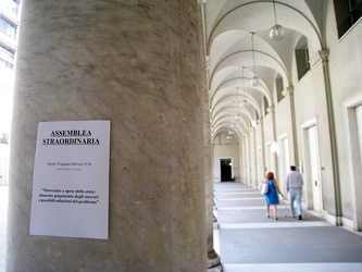 Genova - tribunale - manifesto affisso assemblea 