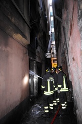 Genova - incendio centro storico San Marcellino
