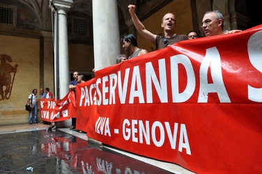 Genova - continuano le proteste dei lavoratori ilva