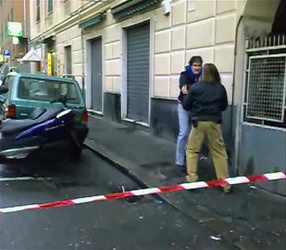 Genova - Via Fereggiano - frame ricostruzione omicidio