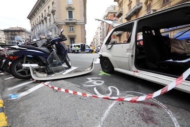 Genova - via Macaggi - grave incidente mortale