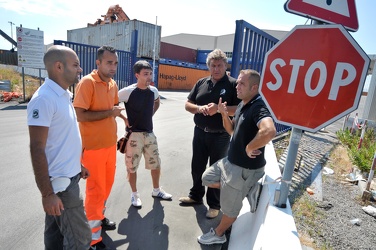 Protesta dei lavoratori della Nuovo Borgo Terminal Container