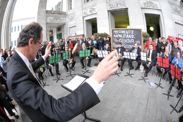 Genova - protesta lavoratori Carlo felice
