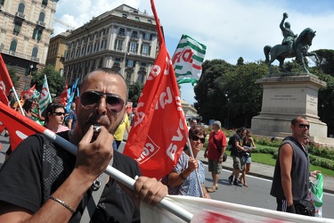 Genova - manifestazione lavoratori amiu