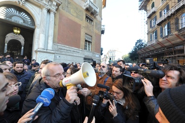 Genova - manifestazione operai Fincantieri 