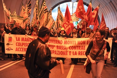 Genova - manifestazione unitaria sigle sindacali