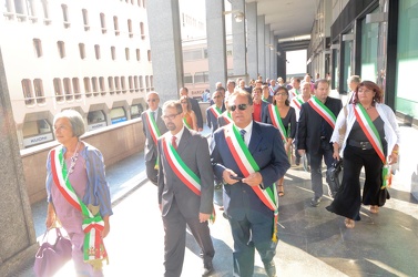 Genova - sindaci liguri riuniti per protesta