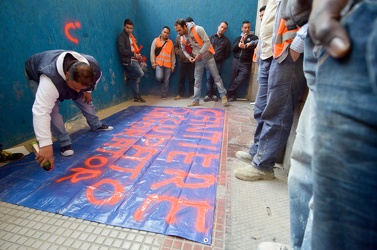 Genova - stazione principe - cantiere lavori sciopero