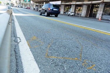 Genova - incidente mortale nella notte in corso Europa