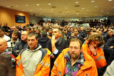 Genova - manifestazione dei lavoratori del trasporto pubblico li