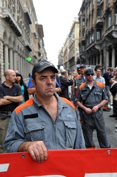Genova - manifestazione lavoratori riparazioni navali azienda Wa