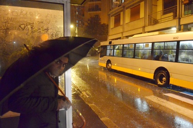 Genova - via Fereggiano nella giornata di massima allerta meteo 