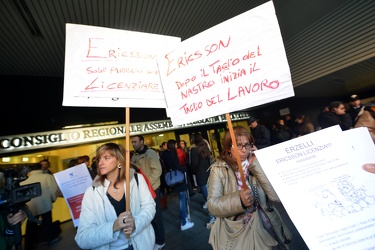 Genova - protesta dei lavoratori Ericsson