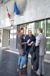 Genova - Luca Risso e Ruby escono dal tribunale