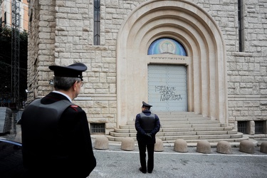 scritte contro Israele Sinagoga