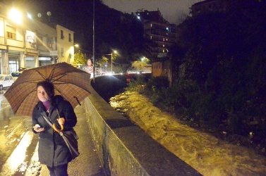 Genova - forti pioggie e disagi in via Fereggiano