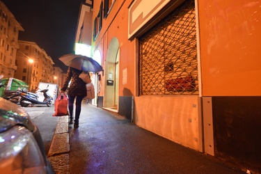 Genova - via Fereggiano si prepara alla massima allerta meteo di