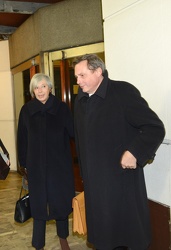 Genova - ex sindaco Marta Vincenzi esce dagli uffici della Procu