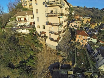 Genova, alture Pontedecimo - smottamento e frana San Cipriano