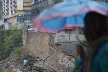 Genova, quartiere Lagaccio - la frana di via Ventotene