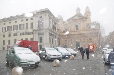 Genova - nevicata in centro nella mattinata del 11 Febbraio 2013