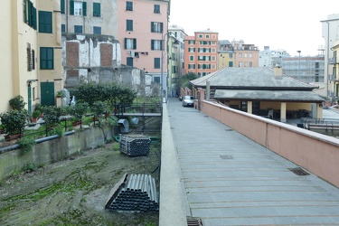 Genova - Vico del Dragone e piazza delle lavandaie - cantiere ma