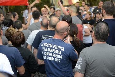 Genova, acquasola - la festa dei tifosi ultras Sampdoria