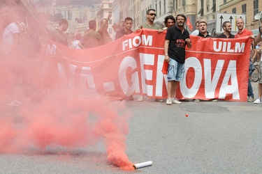 Genova - manifestazione corteo lavoratori ILVA